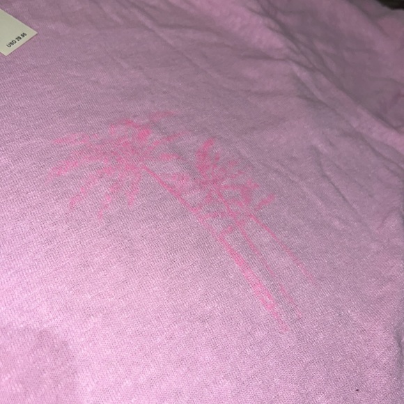 🌴 Aerie breezy t shirt palm tree pink NWT - Picture 3 of 6